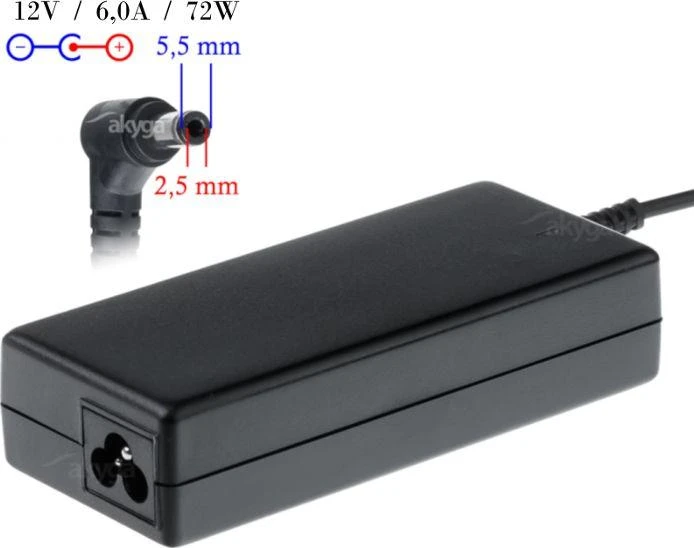 Akyga AK-ND-28 power adapter/inverter Indoor 72 W Juodas