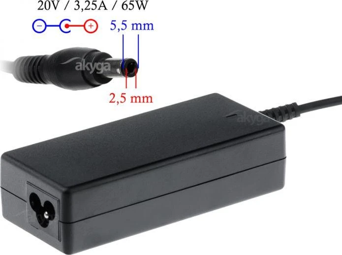 Nešiojamojo kompiuterio pakrovėjas Akyga AK-ND-17 (20V / 3.25A 65W 5.5 x 2.5mm) FUJITSU SIEMENS 1.2m