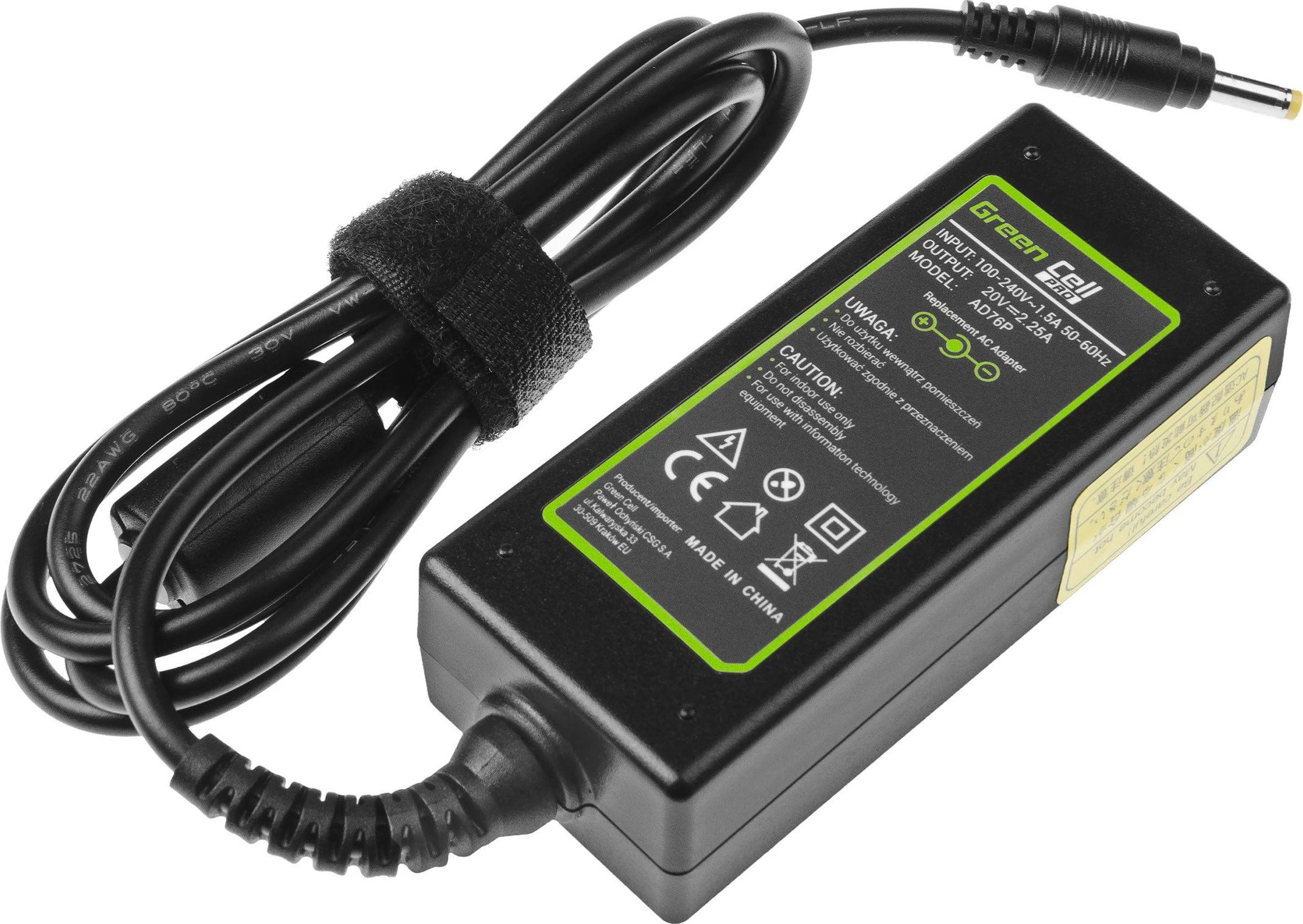 Nešiojamų kompiuterių įkroviklis Greencell AD76P PRO 45W 20V Lenovo IdeaPad
