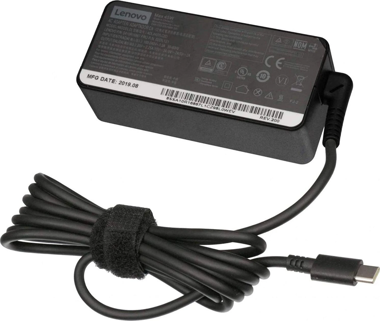 Nešiojamojo kompiuterio maitinimo adapteris Lenovo 45 W, USB-C, 3 A, 20 V (00HM663)