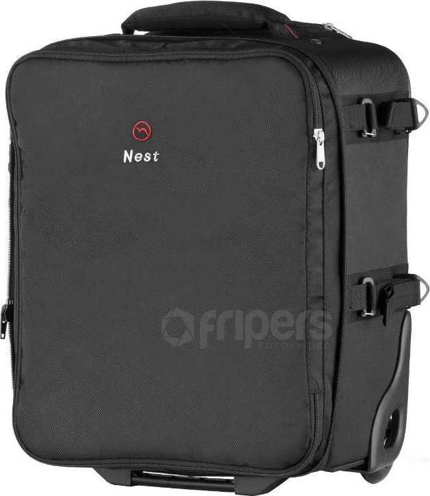 NEST foto lagaminas Odyssey 10 su ratukais, juodas