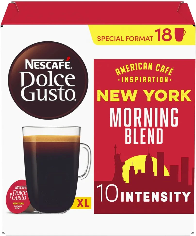Nestl Nescafe Dolce Gusto New York Morning Blend Grande kava, 18 kapsulių dėžutėje