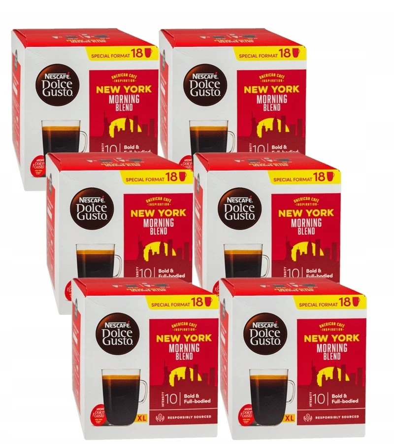 Nestl Nescafe Dolce Gusto New York Morning Blend Grande kava, 18 kapsulių dėžutėje