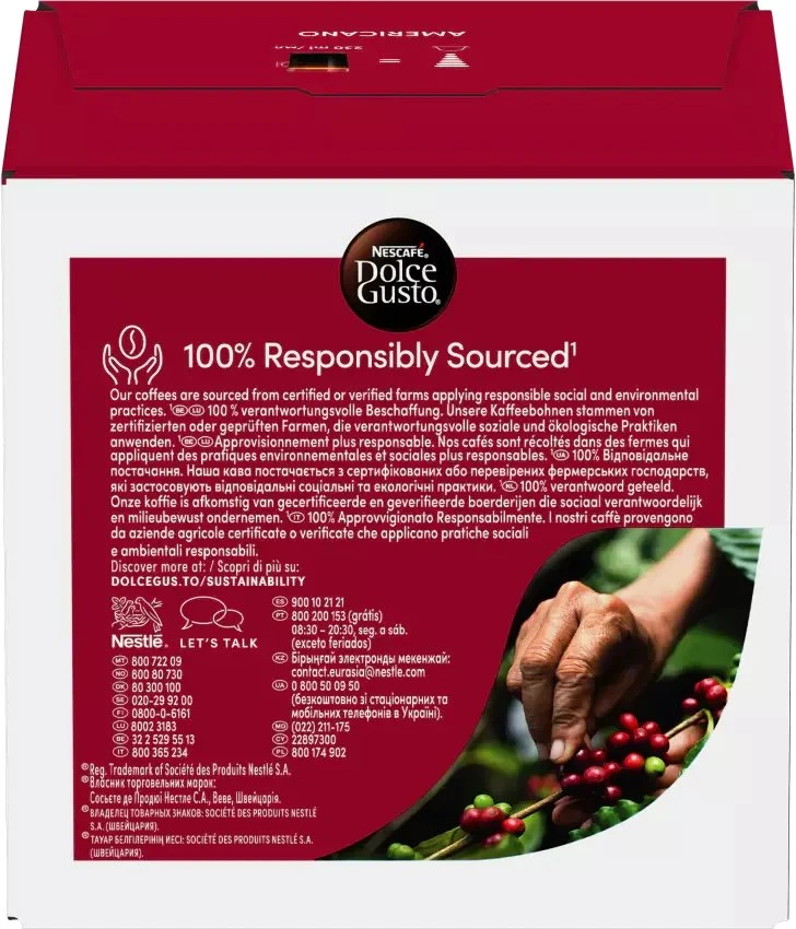 Nestle Nescafe Dolce Gusto Americano kava, 16 kapsulių dėžutėje