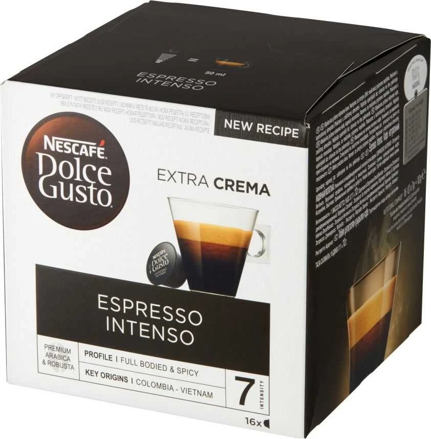 Nescafe Dolce Gusto Espresso Intenso Kava, 16 kapsulių dėžutėje