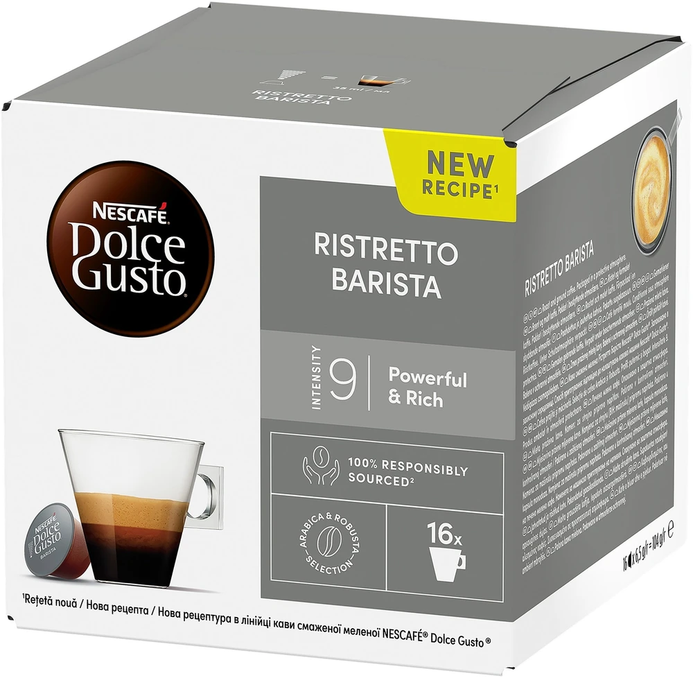 Nestle Nescafe Dolce Gusto Ristretto Barista kava, 16 kapsulių dėžutėje