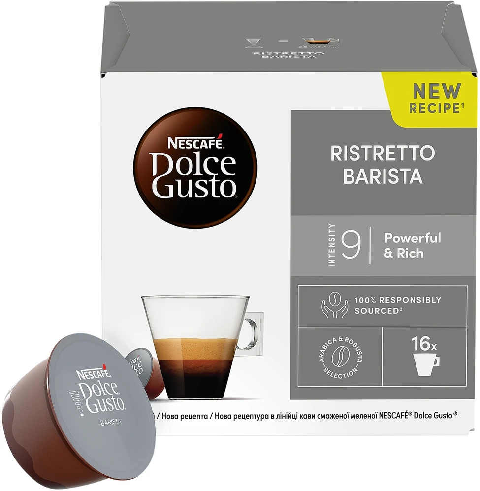 Nestle Nescafe Dolce Gusto Ristretto Barista kava, 16 kapsulių dėžutėje