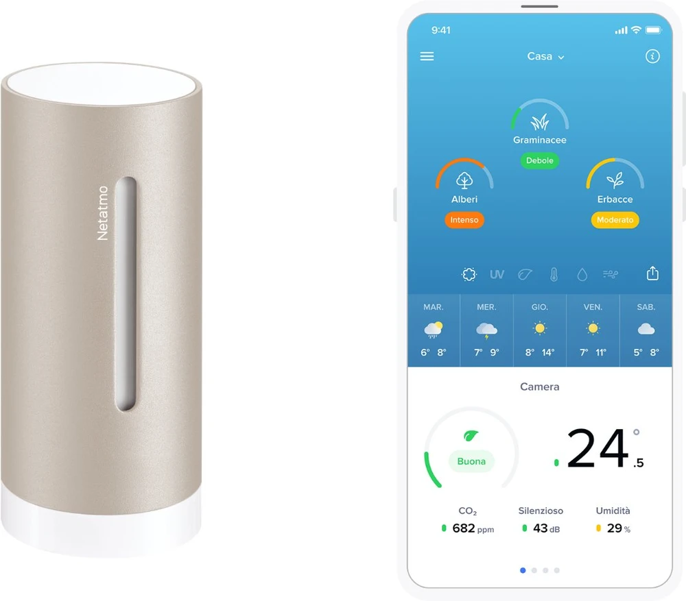 „Netatmo“ papildomas išmanusis vidaus modulis, smėlio spalvos
