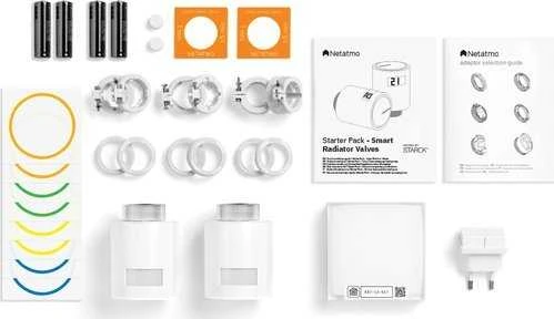 Netatmo radiatoriaus termostato pradinis paketas, įsk. Relais baltas
