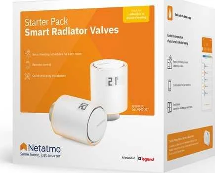 Netatmo radiatoriaus termostato pradinis paketas, įsk. Relais baltas