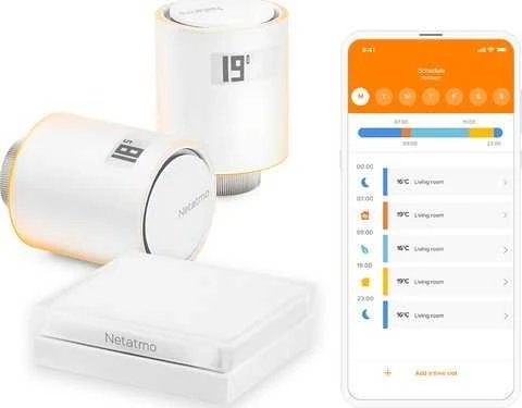 Netatmo radiatoriaus termostato pradinis paketas, įsk. Relais baltas