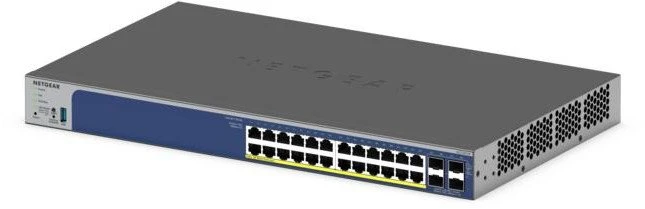 Šakotuvas NETGEAR 24P GE išmanusis komutatorius su 10G SFP+ GS728TXV3