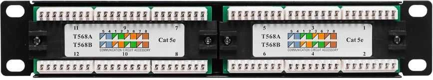 NETRACK 104-14 patch panel 10colių 12-jungtys kat. 5e UTP