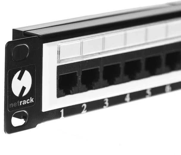 NETRACK 104-06 Netrack patch panel 19 24-jungtys kat. 6 UTP, su lentyna