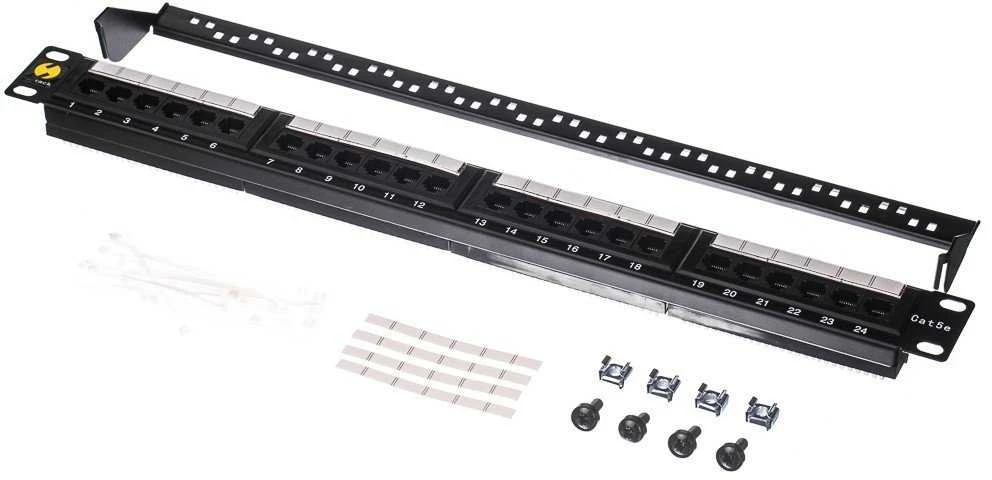 NETRACK 104-06 Netrack patch panel 19 24-jungtys kat. 6 UTP, su lentyna
