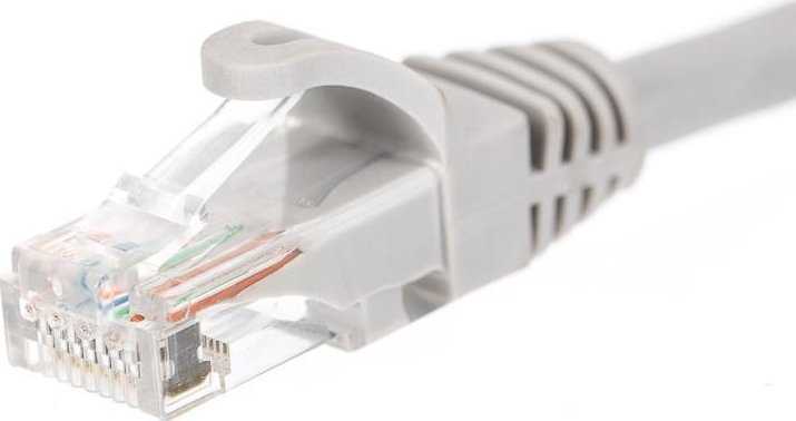 NETRACK BZPAT025U5E pataisomasis kabelis RJ45 beknis Cat 5e UTP 0.25m pilkas