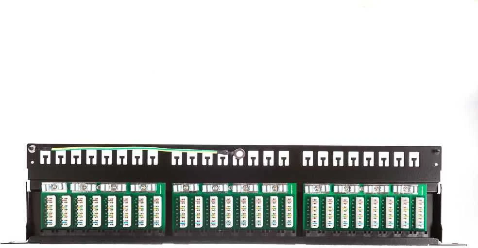 NETRACK 104-10 patch panel 19inch 24-jungtys kat. 5e UTP 0 5U su lentyna