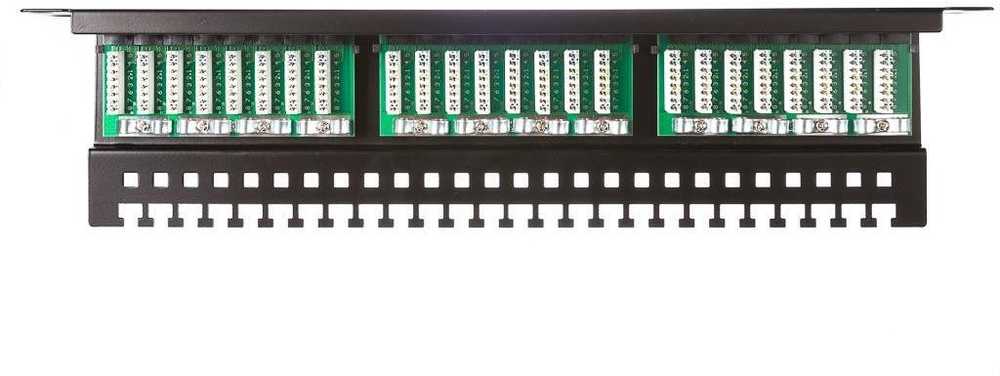 NETRACK 104-01 patch panel 19inch 24-jungtys kat. 5e UTP su lentyna