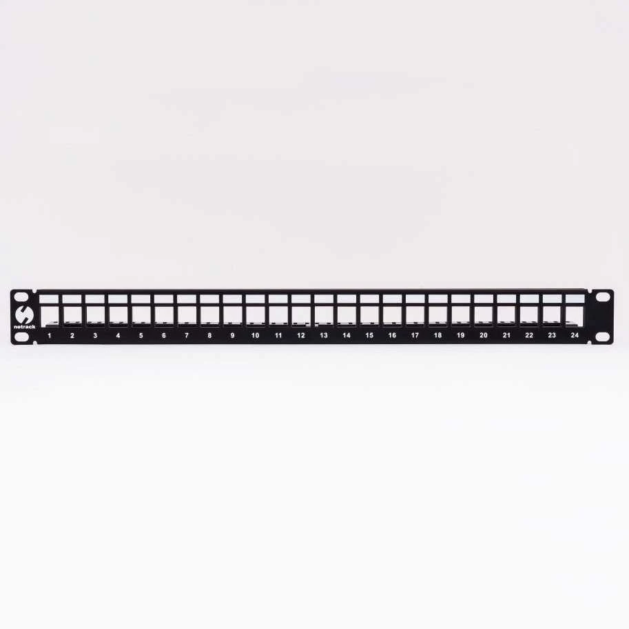 NETRACK 104-20 patch panel Keystone 19 colių 24 jungtys UTP su lentyna