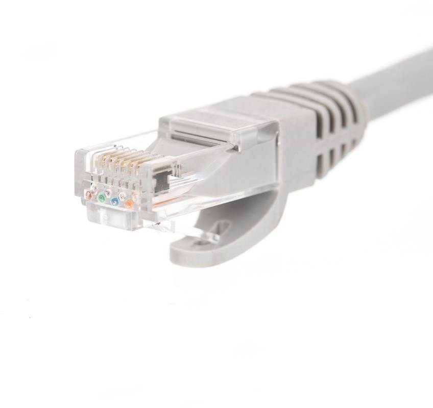 NETRACK BZPAT56 pataisomasis kabelis RJ45 beknis Cat 6 UTP 5m pilkas