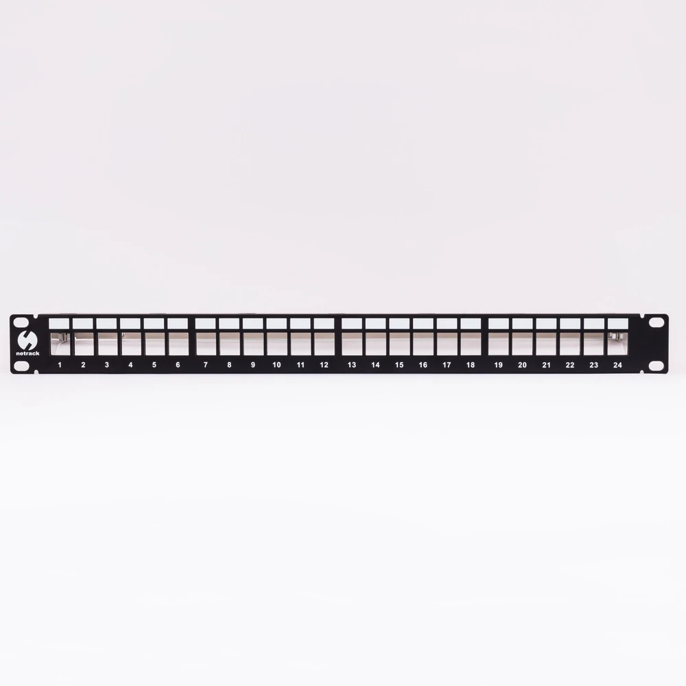 NETRACK 104-21 patch panel Keystone 19 colių 24 jungtys FTP su lentyna