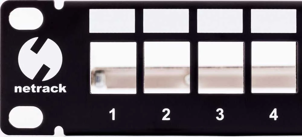 NETRACK 104-21 patch panel Keystone 19 colių 24 jungtys FTP su lentyna