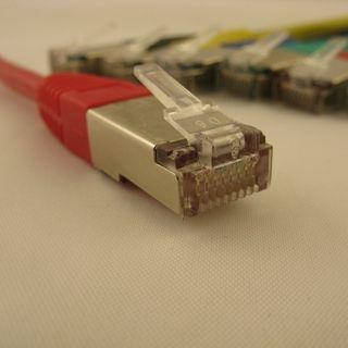 NetRack Patchcord RJ45 Cat. 5e, F/UTP, raudona, 0.5 m (BZPAT05FR)