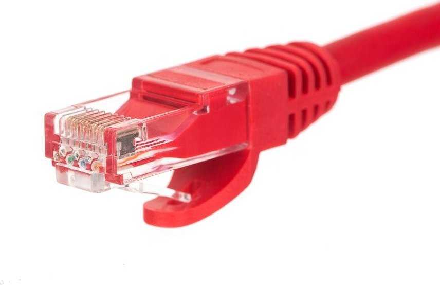 NETRACK BZPAT36R pataisomasis kabelis RJ45 be kliūčių Cat 6 UTP 3m raudonas