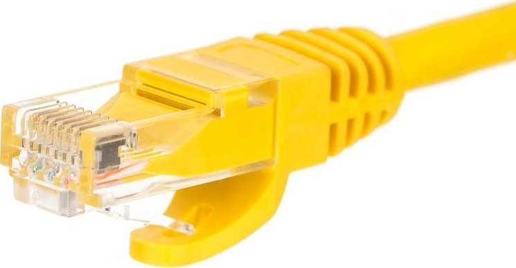 NETRACK BZPAT36Y pataisomasis kabelis RJ45 be kliūčių Cat 6 UTP 3m geltonas