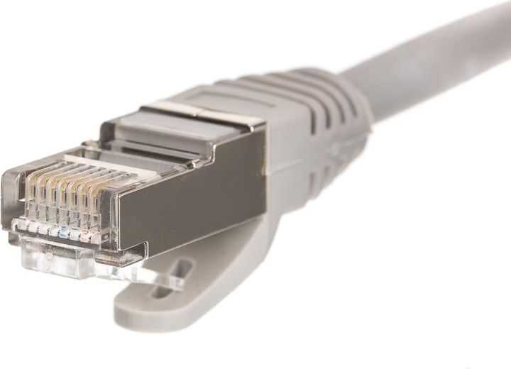 NETRACK BZPAT16F pataisomasis kabelis RJ45 beknis Cat 6 FTP 1m pilkas