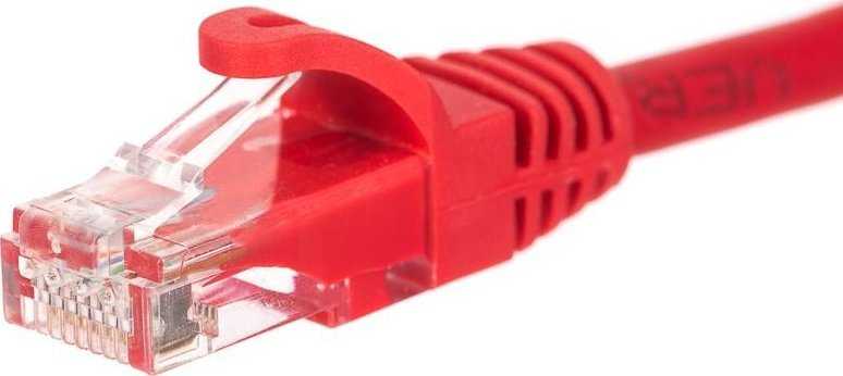 NETRACK BZPAT5UR Netrack tinklo kabelis RJ45, lietas gaubtas, kat. 5e UTP, 5 m raudonas