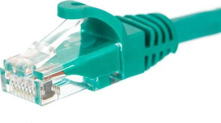 NETRACK BZPAT5UG Netrack RJ45 prievadų kabelis, užlietas gaubtelis, kat. 5e UTP, 5 m žalias