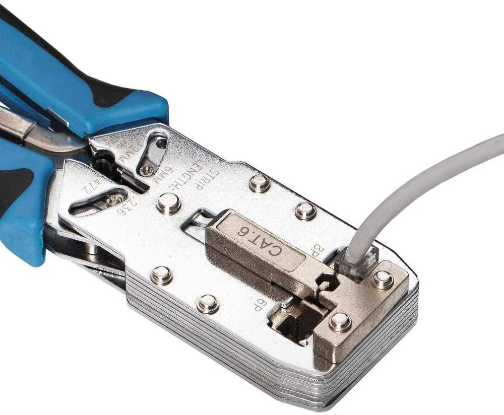 NETRACK 100-07 Netrack modulinis presavimo įrankis RJ45 8p+6p+4p+AMP kat. 6, slėgio valdymas