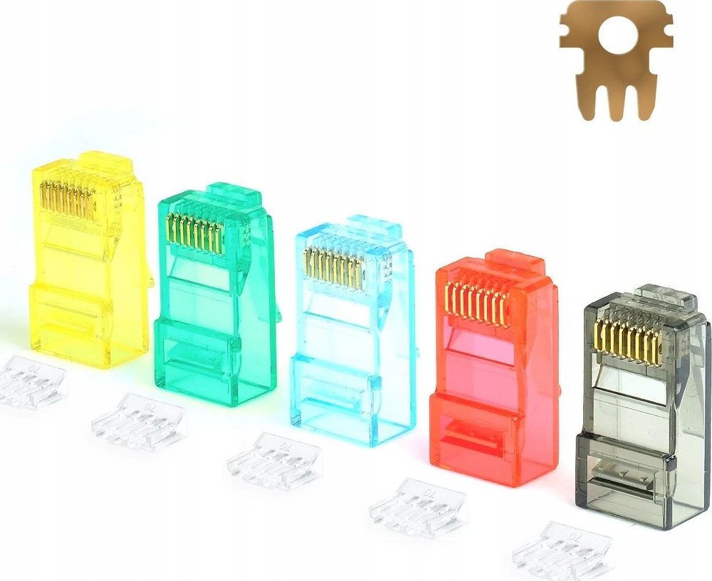 NetRack Wty k RJ45 UTP kat. 6, linka, Netrack, spalva MIX (100 vnt)