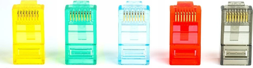 NetRack Wty k RJ45 UTP kat. 6, linka, Netrack, spalva MIX (100 vnt)