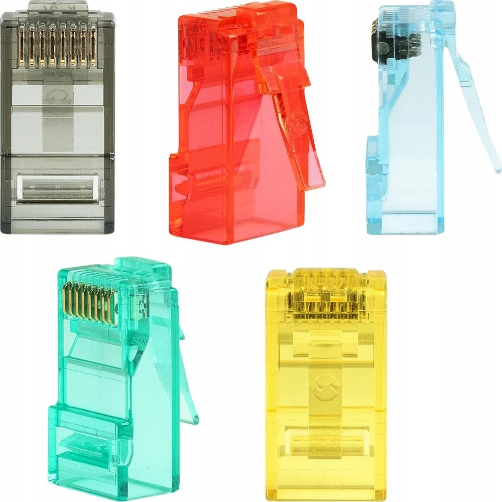 NetRack Wty k RJ45 UTP kat. 6, linka, Netrack, spalva MIX (100 vnt)