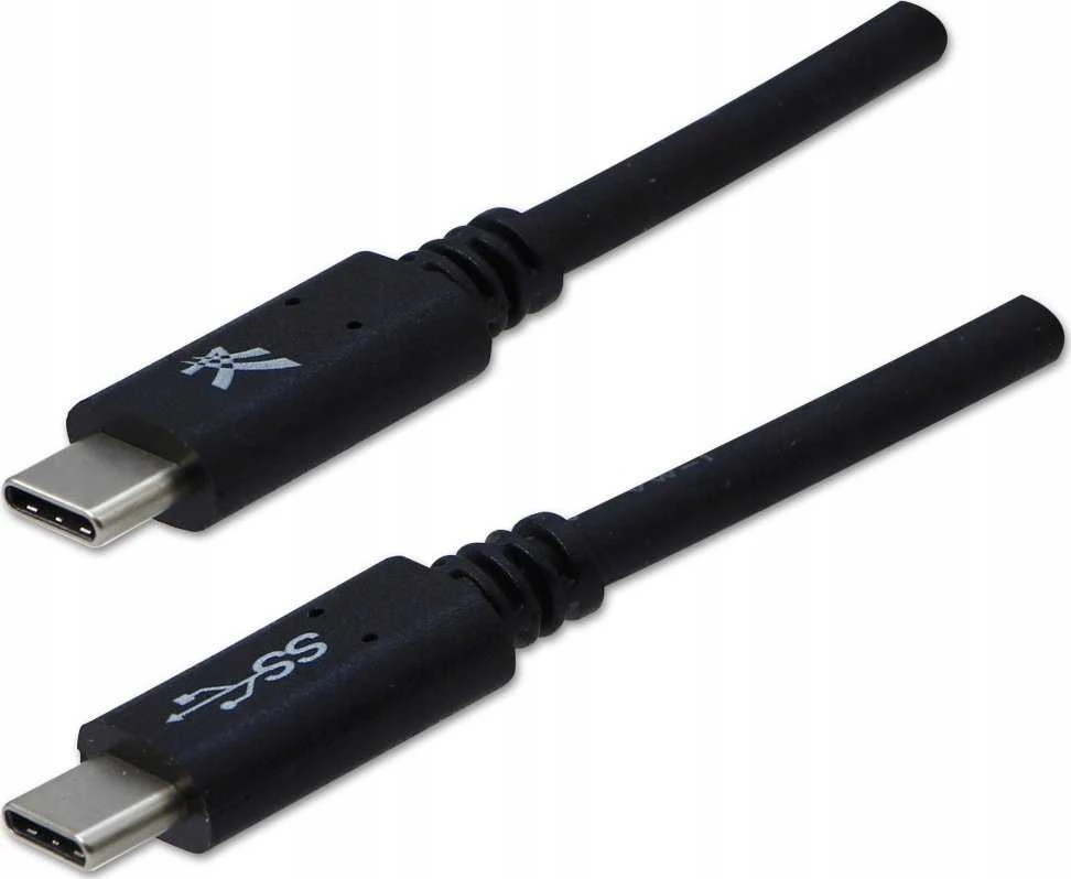 Neutralle USB kabelis (3.2 gen 1), USB C (M) - USB C (M), 2m, 5 Gb/s, 5V/3A, juoda, EOL