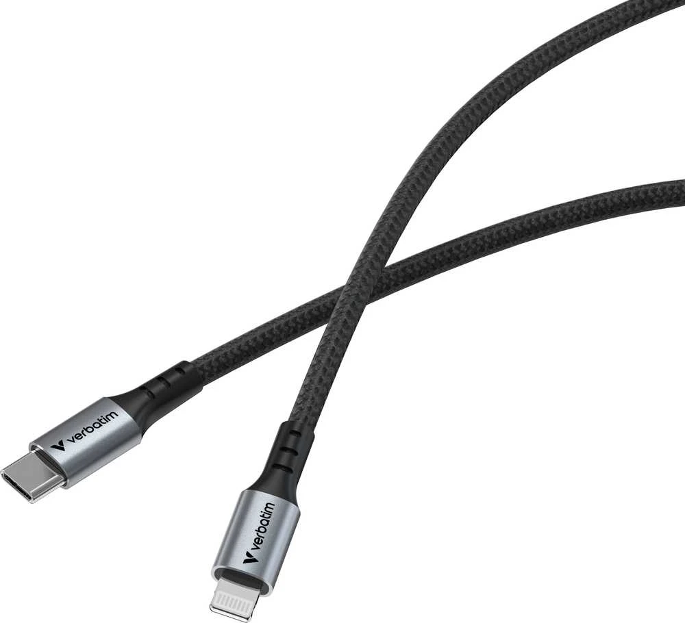 „Verbatim“ sinchronizavimo ir įkrovimo laidas USB-C į „Lightning“ 120 cm Juodas