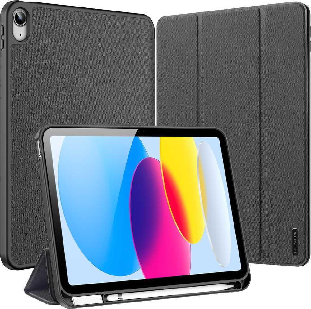 Nevox Nevox Vario serijos knygų spinta iPad 10,9 colių planšetinio kompiuterio dėklas 10Gen pilkas