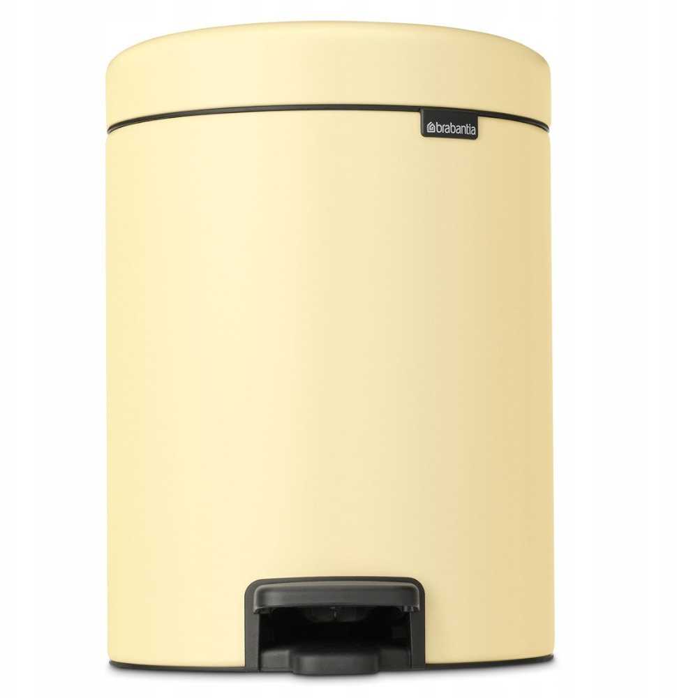 Brabantia Šiukšliadėžė su pedalu NewIcon, 5 l, šviesiai geltona