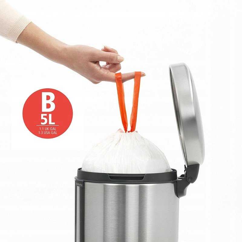 Brabantia Šiukšliadėžė su pedalu NewIcon, 5 l, šviesiai geltona