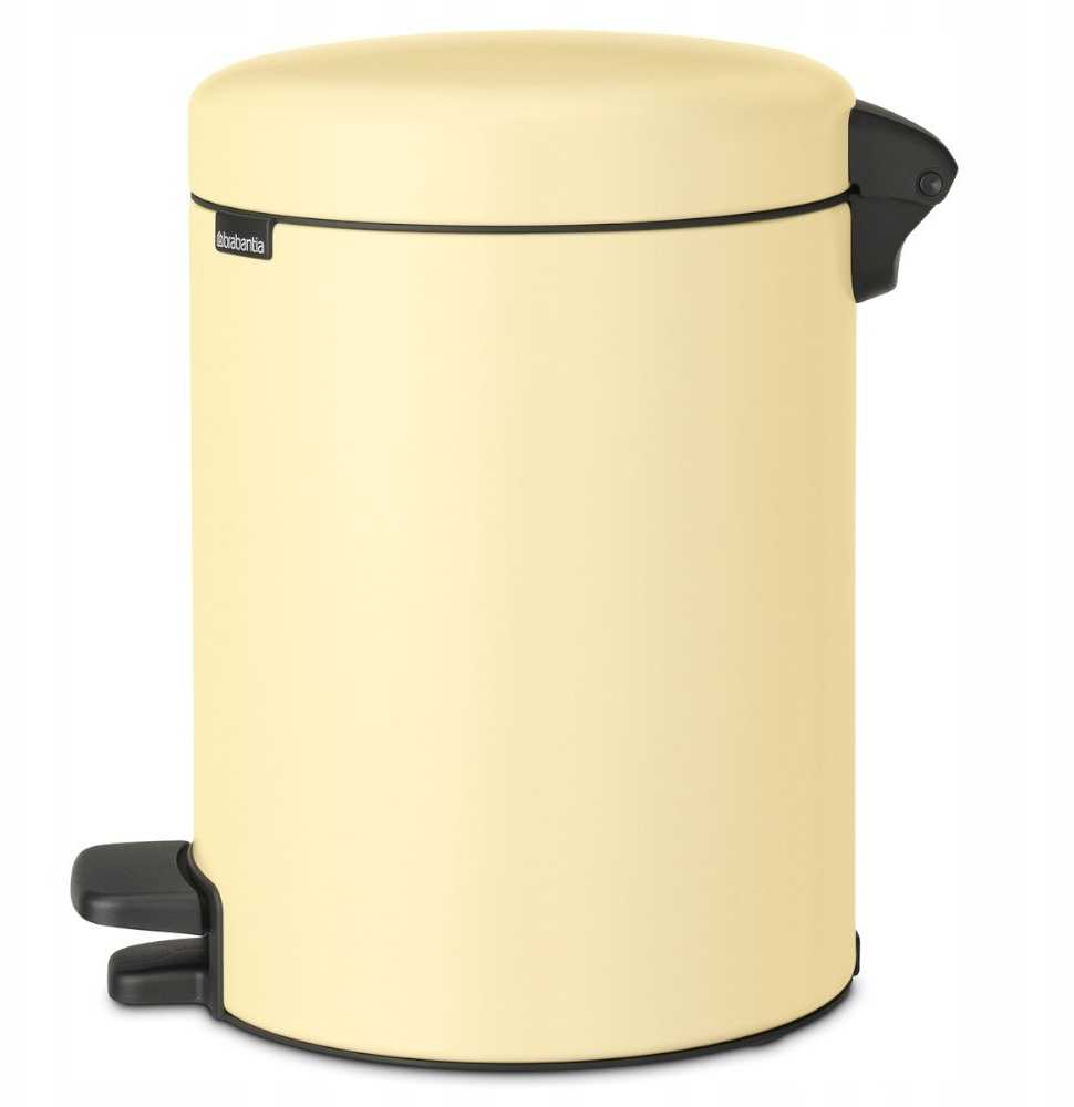 Brabantia Šiukšliadėžė su pedalu NewIcon, 5 l, šviesiai geltona