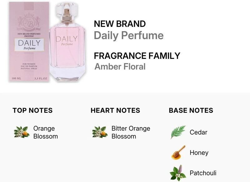 Other Brands New Brand Prestige Skirtas kasdieniam naudojimui Perfume EDP parfumuotas vanduo moterims, 100 ml