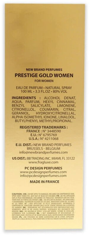 New Brand Parfums New Brand Prestige Gold EDP parfumuotas vanduo moterims, 100 ml