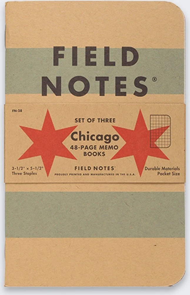 New Era Notes Field Notes Chicago Edition Grid 3 vnt.