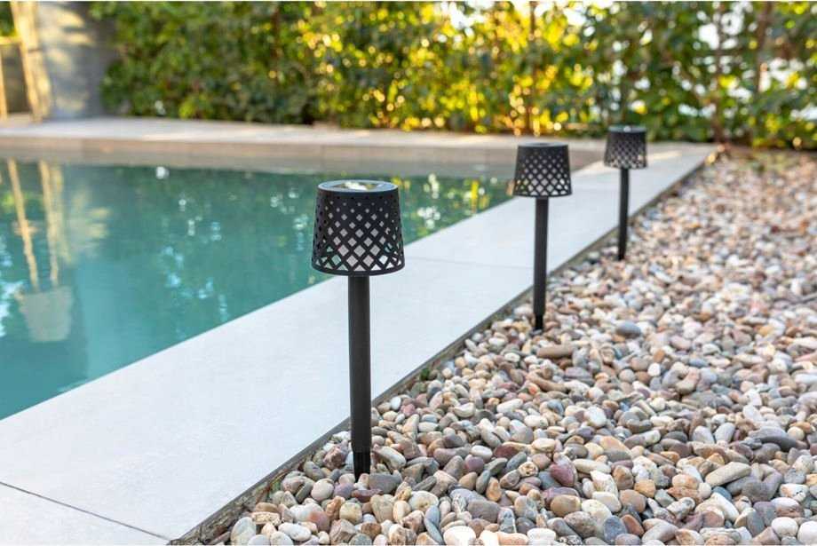 New Garden Gretita Solar Lamp Garden Spike 4 units juodas