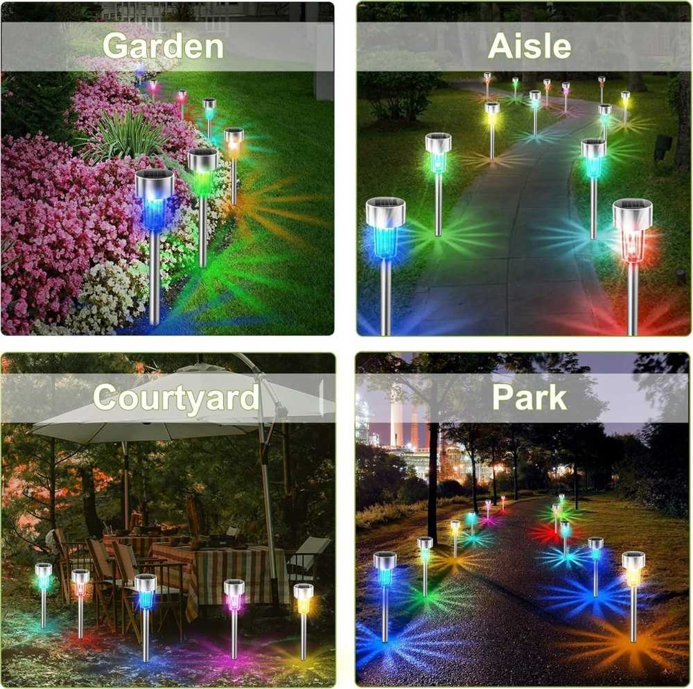 New Garden Gretita Solar Lamp Garden Spike 4 units juodas