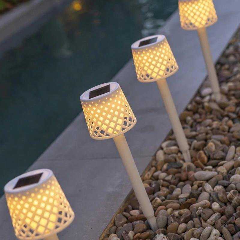 New Garden Gretita Solar Lamp Garden Spike 4 units baltas