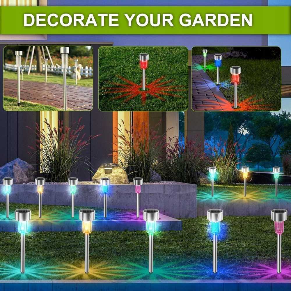 New Garden Gretita Solar Lamp Garden Spike 4 units juodas