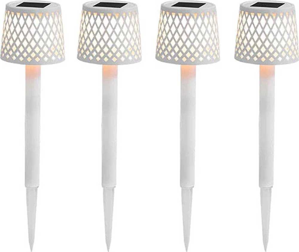 New Garden Gretita Solar Lamp Garden Spike 4 units baltas